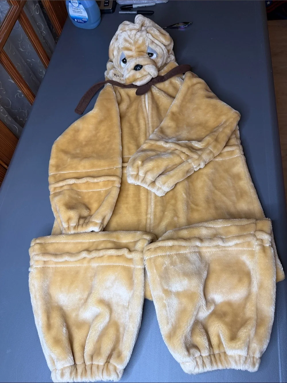 Kids Plush Bulldog Costume. Size: 7-8